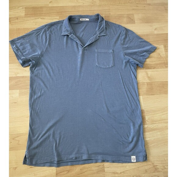 Marine Layer Blue Polo Shirt - Picture 1 of 11